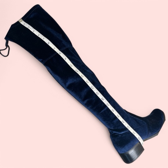 Charles David | Over-the-Knee Blue Velvet Boots - Picture 7 of 7
